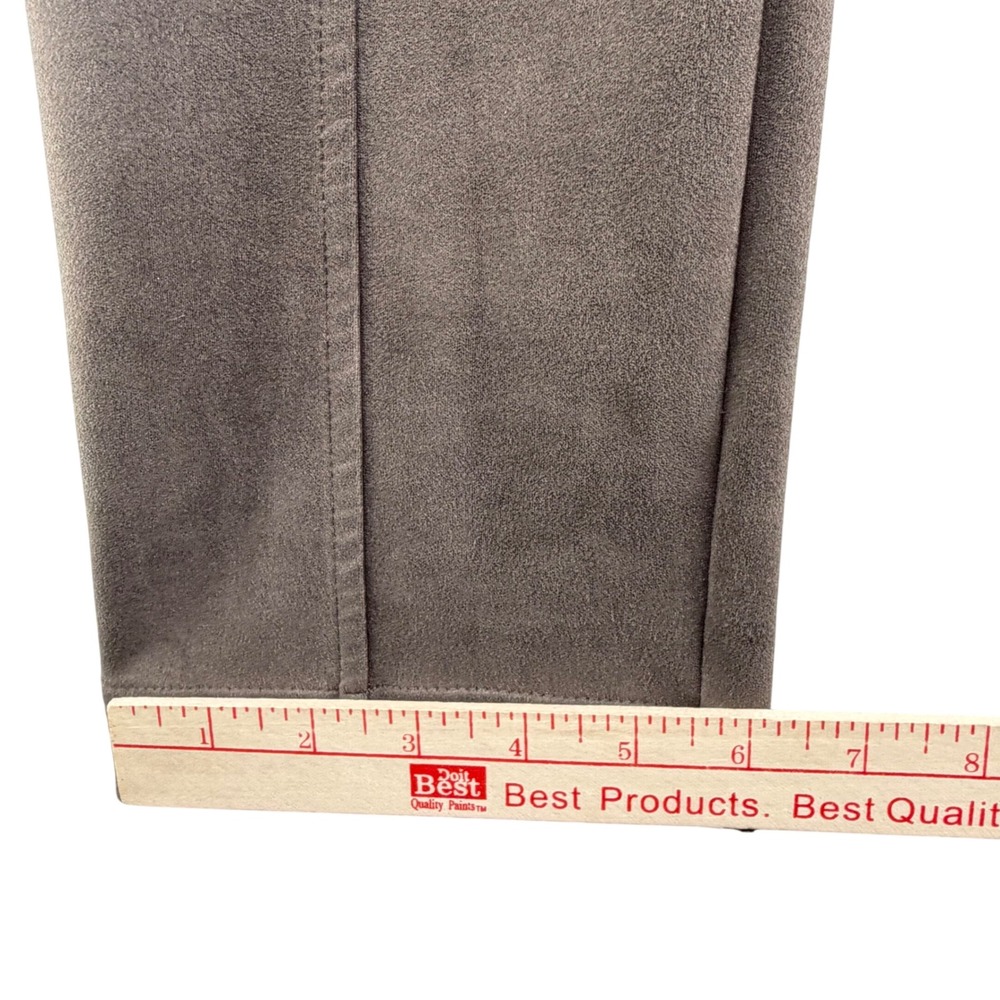 Andrew Marc Faux Suede Pintuck Ponte Lined Pants Women Large Brown Equestrian - Picture 5 of 9